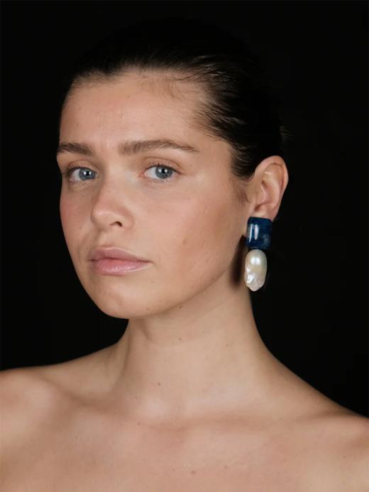 订购8周到｜MONIES-OOAK-巴洛克珍珠 磷灰石 耳夹（无需耳洞）［丹麦设计师］ 商品图1