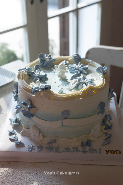 ins风碎冰蓝鸢尾蛋糕 商品图1