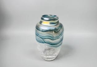 蓝色冰裂纹花瓶 商品图0