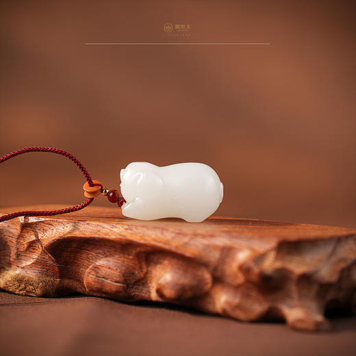 【印忠】羊脂白玉十二生肖亥猪挂 商品图0