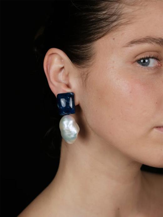 订购8周到｜MONIES-OOAK-巴洛克珍珠 磷灰石 耳夹（无需耳洞）［丹麦设计师］ 商品图0