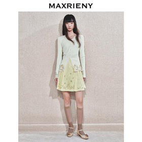 玛克门店发货：MAXRIENY马面裙复古风蝴蝶结半裙(货号:MC85SK779)