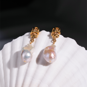 北京仓｜Goossens Paris-RIVIERA-巴洛克珍珠 耳钉［法国设计师］