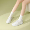 【牛皮革】西村名物2026年春季新款饱满圆通舒适宽松免系带薄底小白鞋T26AM17401 商品缩略图1