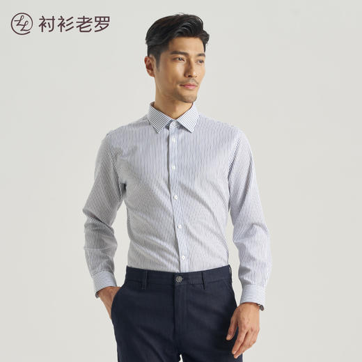 80支双股细条纹衬衫250Y0F637L抗皱免烫 新疆长绒棉[门店专款] 商品图4