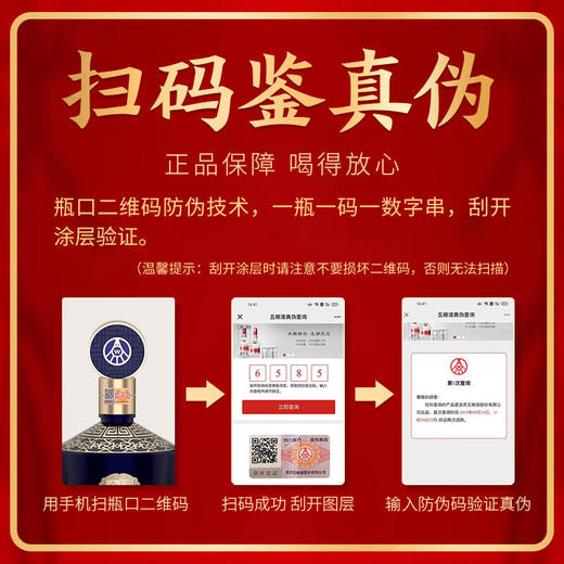 五粮液金碧辉煌国风蓝52度浓香型白酒500mlx2瓶 商品图2