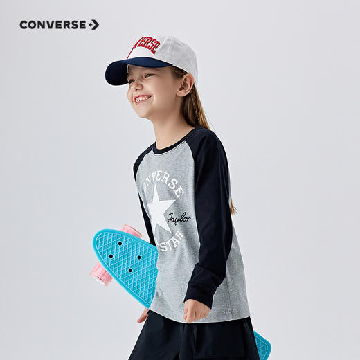 CONVERSE 春 大童小童 长袖T恤 CNVN-AG-F841 商品图5