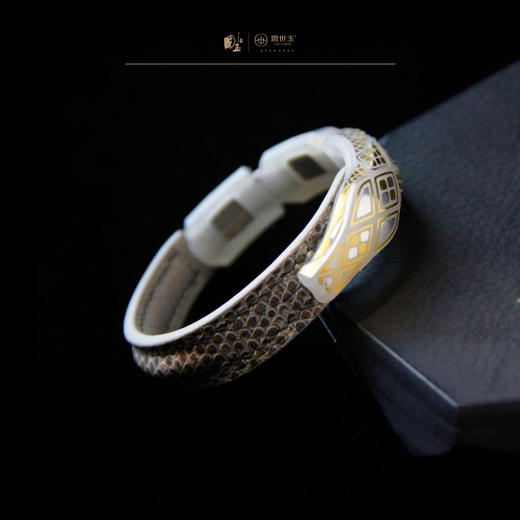 「许亨作品」【琉璃琮珝】错金银粉青设计款手环【大师款】 商品图7