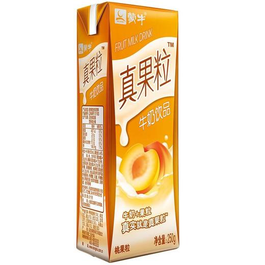 蒙牛真果粒黄桃味牛奶饮品250ml*12盒 商品图2