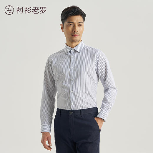 80支双股细条纹衬衫250Y0F637L抗皱免烫 新疆长绒棉[门店专款] 商品图3