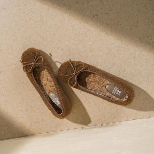 【舒适绒里】西村名物2026年春季新款舒适低跟薄绒内里保暖浅口单鞋T26AE17821 商品图7