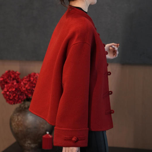 【预售7天】良木礼羊毛盘扣外套（1308） 商品图1