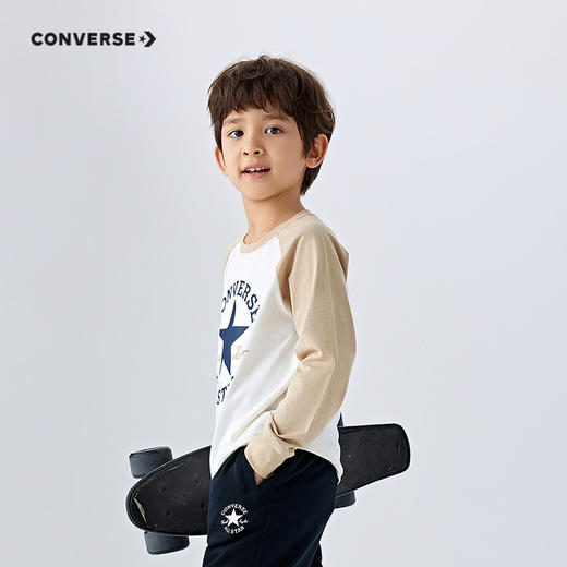 CONVERSE 春 大童小童 长袖T恤 CNVN-AG-F841 商品图3