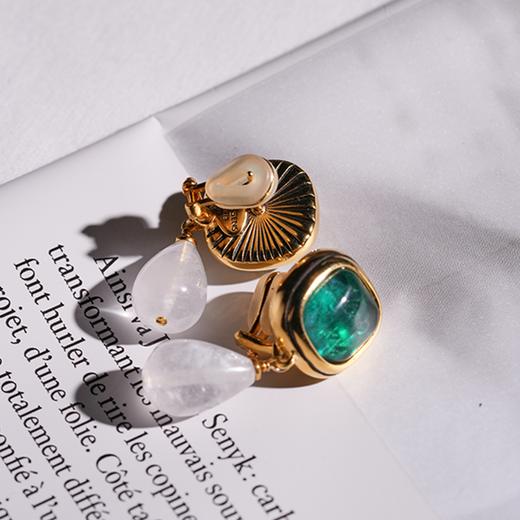 北京仓｜Goossens Paris-RENAISSANCE-暗绿色 水滴 耳环［法国设计师］ 商品图3