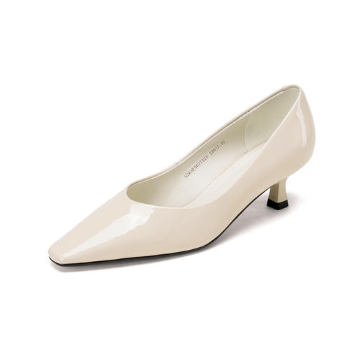 Westory2026年春季软牛漆皮小方头中跟单鞋简约通勤百搭浅口鞋S26AE50771 商品图10