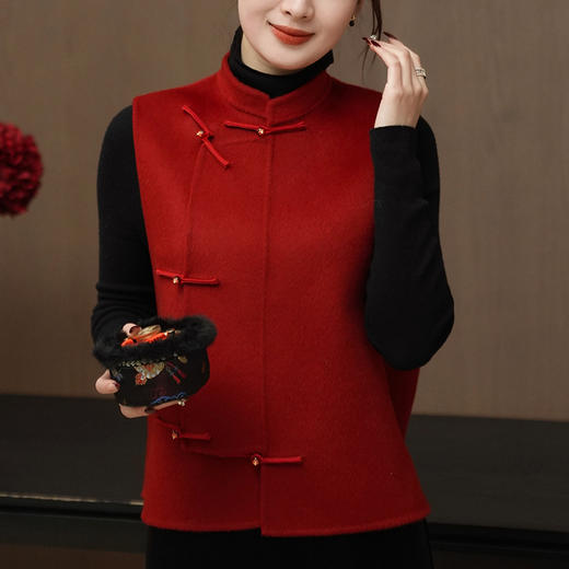 【不退不换】【预售7天】良木礼国风羊毛马甲（3754） 商品图1