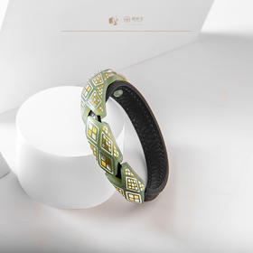 「许亨作品」【琉璃琮珝】错金银粉青设计款手环【大师款】