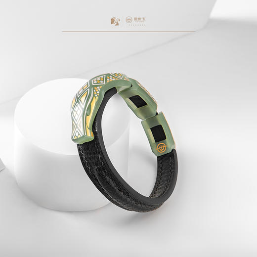 「许亨作品」【琉璃琮珝】错金银粉青设计款手环【大师款】 商品图1