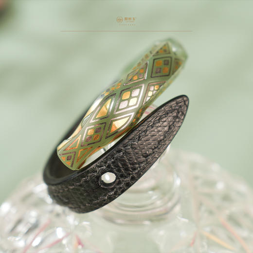 「许亨作品」【琉璃琮珝】错金银粉青设计款手环【大师款】 商品图3
