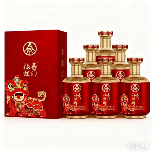 五粮液狮狮如意52度浓香型白酒500mlx6瓶（整箱） 商品图1