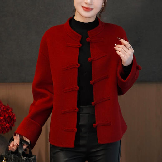 【预售7天】良木礼羊毛盘扣外套（1308） 商品图0