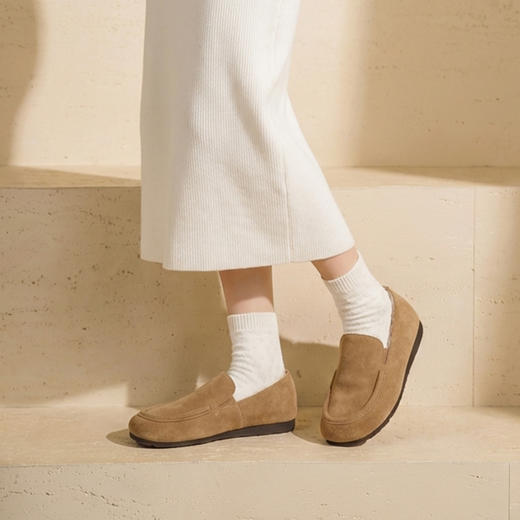 【毛绒内里】西村名物2026年春季新款毛绒内里极简套脚舒适毛毛鞋乐福鞋T26AM17741 商品图3