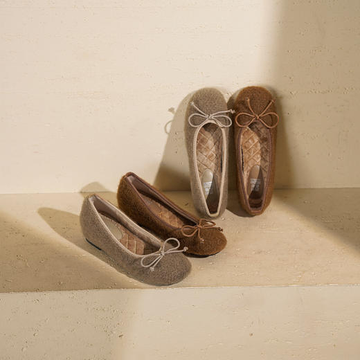 【舒适绒里】西村名物2026年春季新款舒适低跟薄绒内里保暖浅口单鞋T26AE17821 商品图10