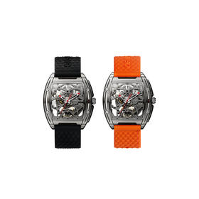 CIGA Design/玺佳 全镂空机械表钛金款 酒桶镂空经典手表