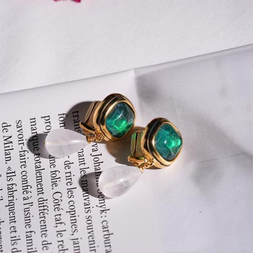 北京仓｜Goossens Paris-RENAISSANCE-暗绿色 水滴 耳环［法国设计师］ 商品图2