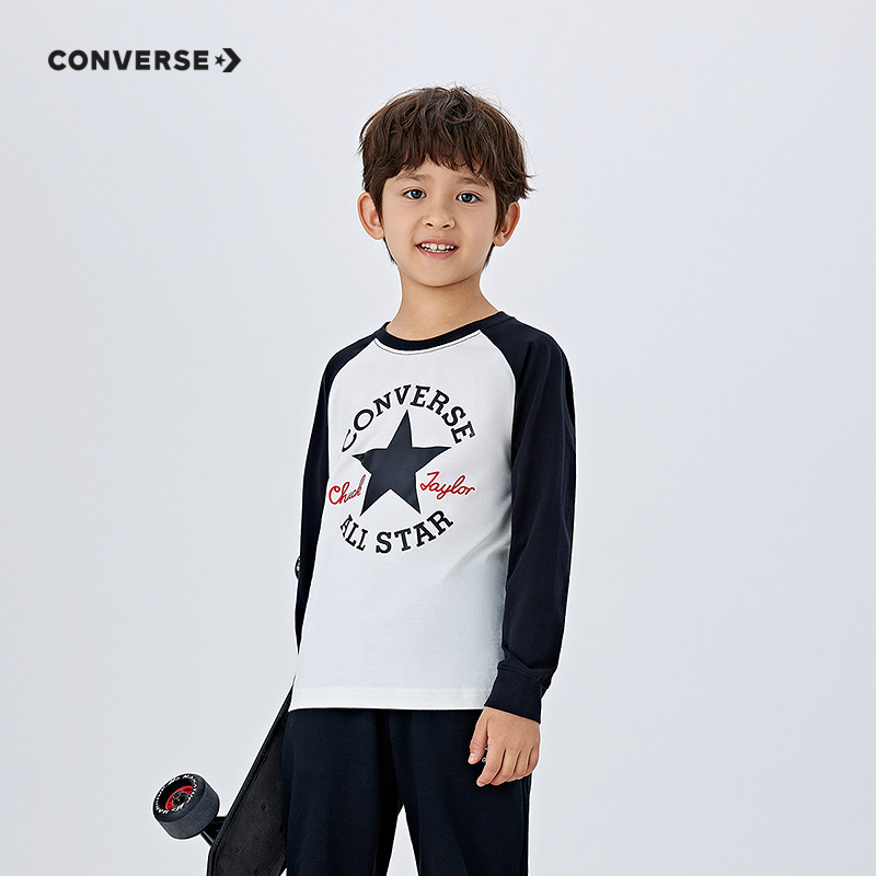 CONVERSE 春 大童小童 长袖T恤 CNVN-AG-F841