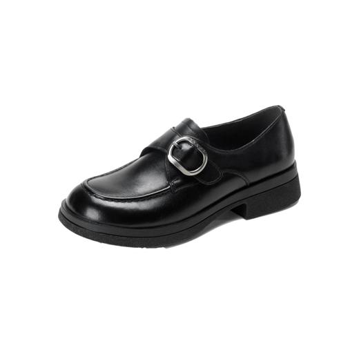 【牛皮革】西村名物2026年春季新款舒适超轻厚底防滑英伦风深口单鞋乐福鞋T26AM17471 商品图6