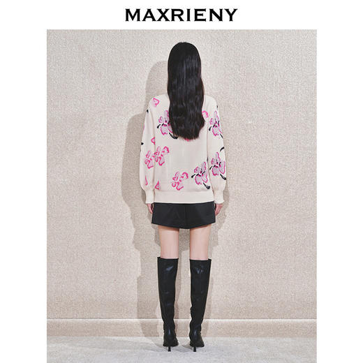 玛克门店发货：MAXRIENY甜美钉珠开衫毛衣(货号:MC85JA784) 商品图2