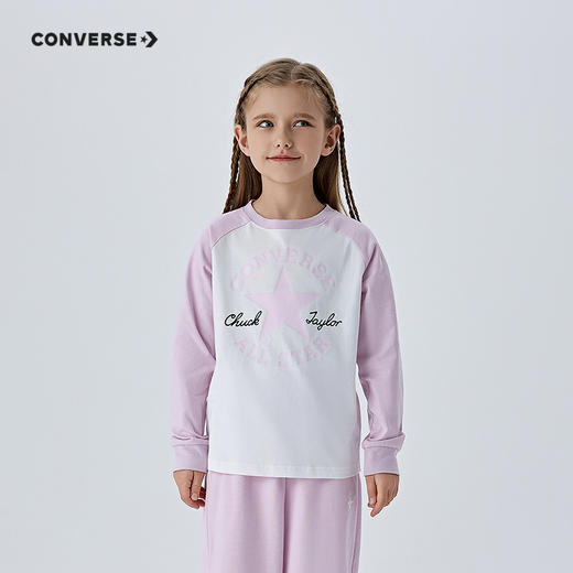 CONVERSE 春 大童小童 长袖T恤 CNVN-AG-F841 商品图10