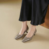 Westory2026年春季软牛漆皮小方头中跟单鞋简约通勤百搭浅口鞋S26AE50771 商品缩略图8