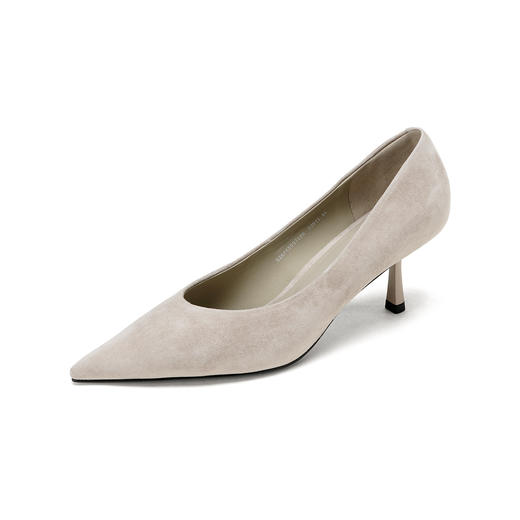 westory2026年春季羊京尖头中跟极简单鞋通勤百搭浅口鞋S26AE50571 商品图11