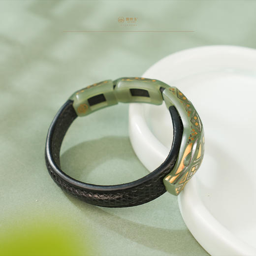 「许亨作品」【琉璃琮珝】错金银粉青设计款手环【大师款】 商品图5