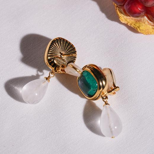 北京仓｜Goossens Paris-RENAISSANCE-暗绿色 水滴 耳环［法国设计师］ 商品图4