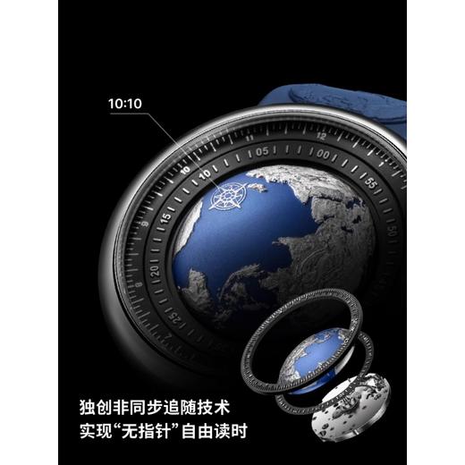 CIGA Design/玺佳 蓝色星球钛版 机械表U系列蓝色星球腕表荣获GPHG男地球手表 商品图2