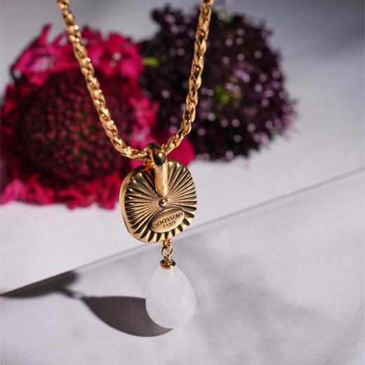 北京仓｜Goossens Paris-RENAISSANCE-粉紫色 水滴 吊坠 项链［法国设计师］ 商品图2