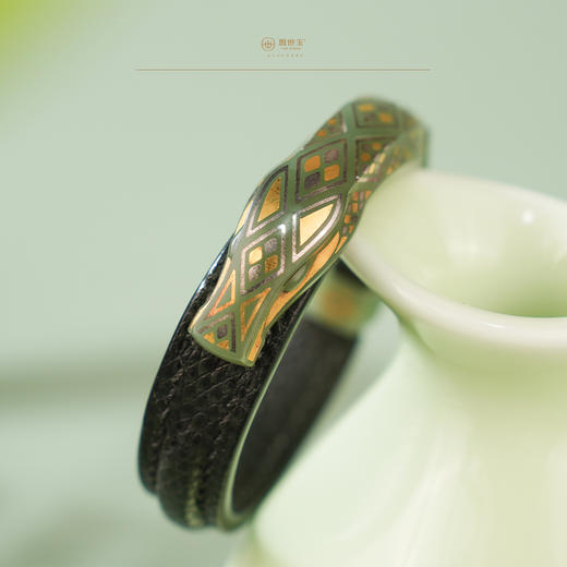 「许亨作品」【琉璃琮珝】错金银粉青设计款手环【大师款】 商品图2