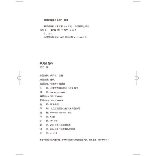 乘风或岛屿 王忆著 中国青年出版社 商品图6
