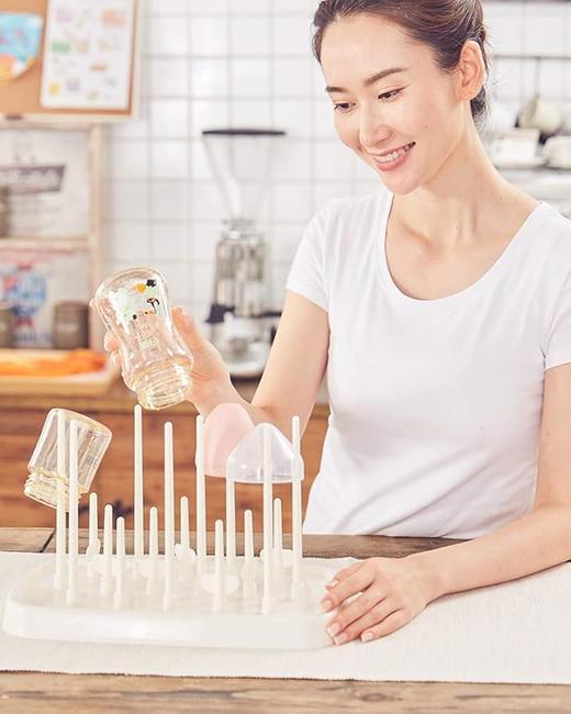 美国 奶瓶沥水器 聚丙烯瓶架 烘干机 瓶架 沥水托盘 瓶子清洁设备 抗菌清洁可拆卸 商品图3