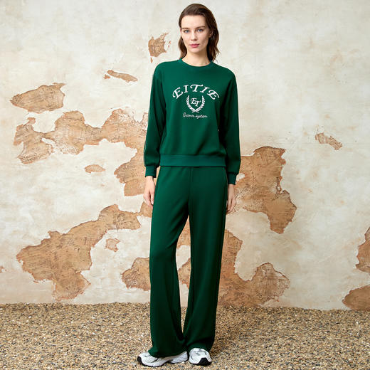 EITIE爱特爱春季新款时尚舒适直筒显瘦运动风休闲裤8105810 商品图1