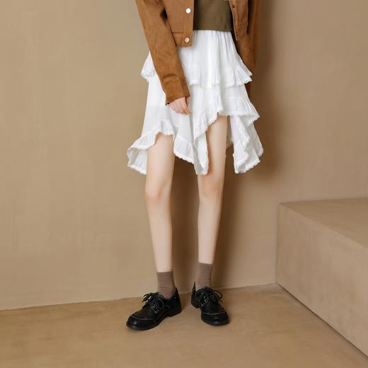 【牛皮革】西村名物2026年春季新款舒适厚底防滑系带线缝工艺休闲乐福鞋T26AM17631 商品图6