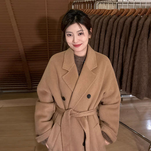 【特价不退换】【预售7天】良木礼骆驼绒大衣（1318） 商品图0