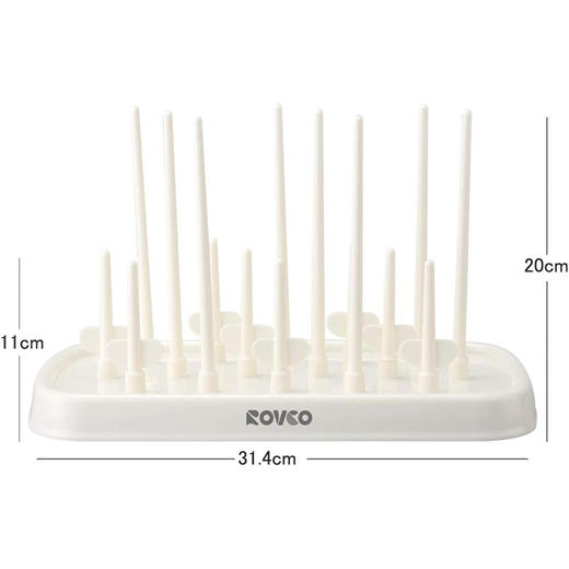美国 奶瓶沥水器 聚丙烯瓶架 烘干机 瓶架 沥水托盘 瓶子清洁设备 抗菌清洁可拆卸 商品图5