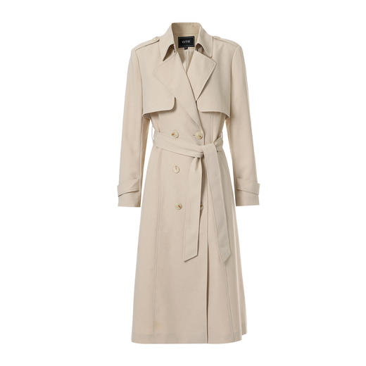 EITIE爱特爱春季新款经典翻领双排扣风衣外套女8104806 商品图5