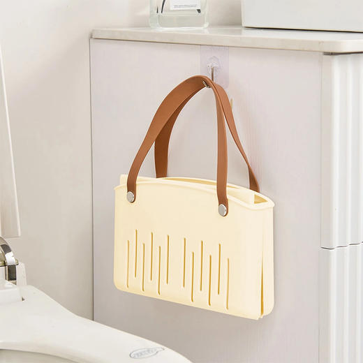 美国沃尔玛 便携式储物篮 淋浴篮 带把手塑料淋浴篮手提包 可拆卸隔板清洁 卫生室储物盒收纳器 商品图4