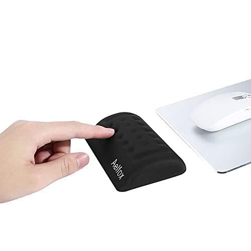 美国 Aelfox 记忆棉键盘鼠标腕托 人体工学设计 按摩孔舒缓手腕疲劳 透气吸汗 商品图2