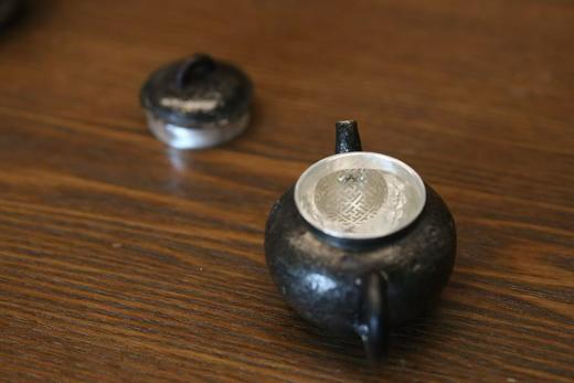 光宝堂诧寂风简约手工泡茶银壶110ml-YHD 商品图7